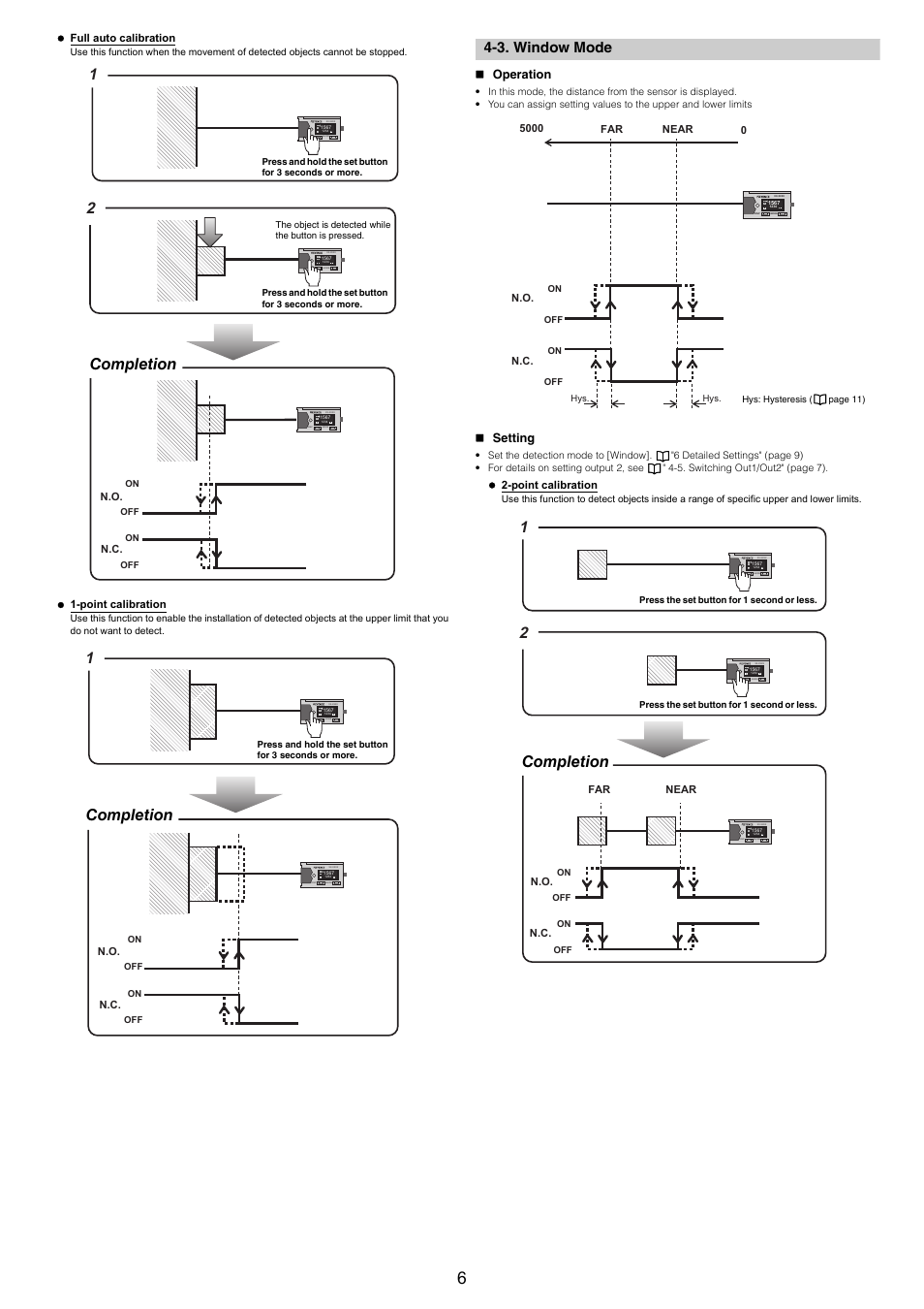 3. window mode, Operation, Setting | Completion | KEYENCE LR-TB5000 Series User Manual | Page 6 / 12