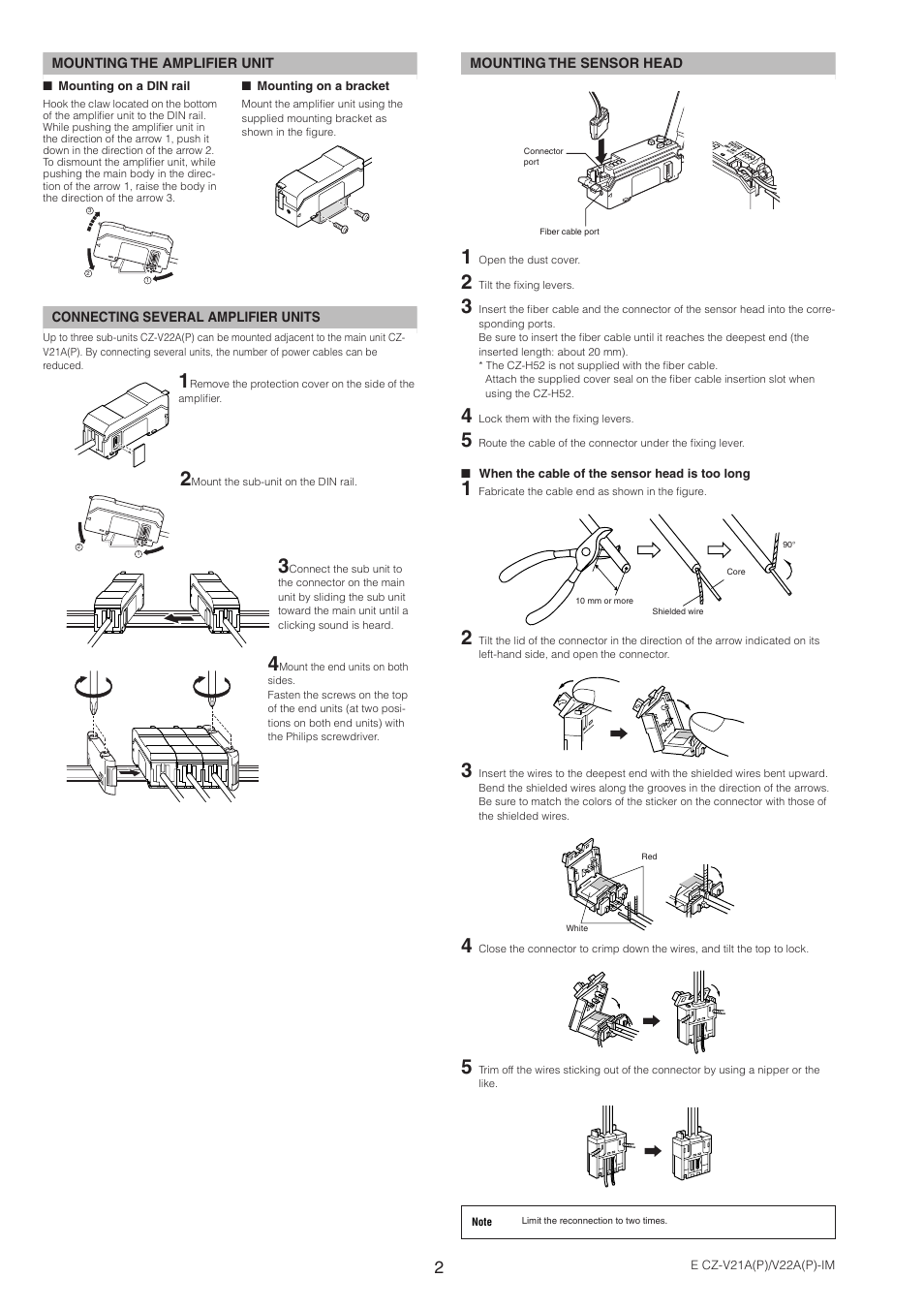 KEYENCE CZ-V22A(P) User Manual | Page 2 / 10