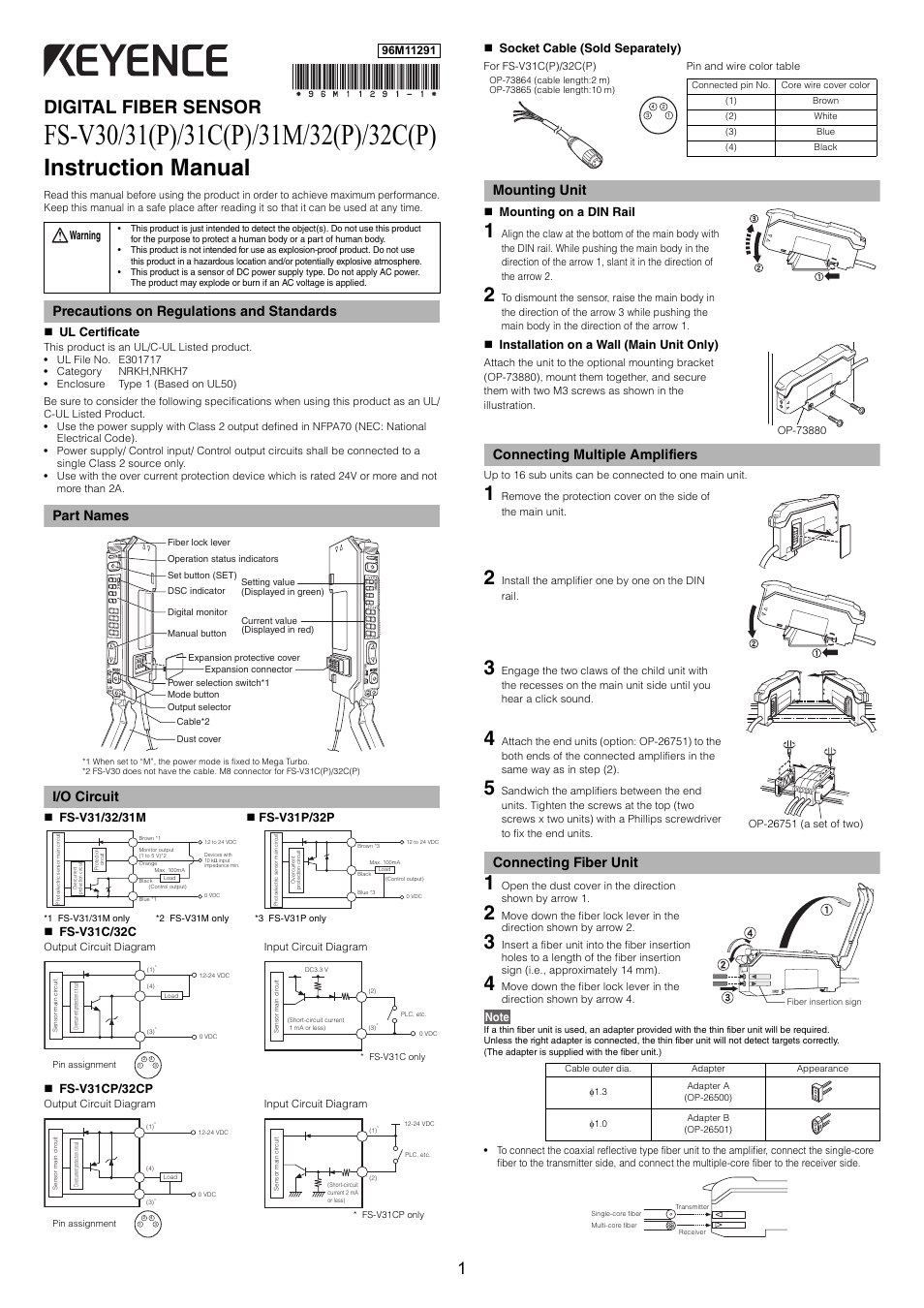 KEYENCE FS-32C(P) User Manual | 6 pages