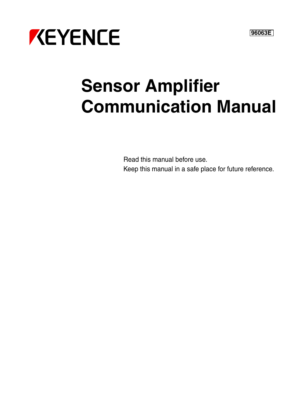 KEYENCE NU/FS-N Series User Manual | 16 pages