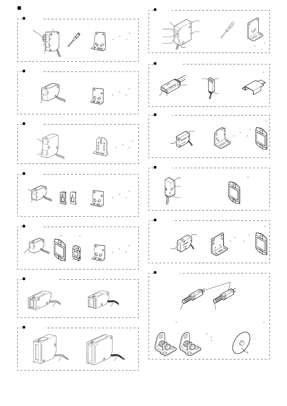 Sensor head, Lv-nh32, Lv-nh35 | Lv-nh37, Lv-nh42, Lv-nh62, Lv-nh100/nh110, Lv-nh300, Lv-s31, Lv-s41/s41l | KEYENCE LV-N10 Series User Manual | Page 2 / 12