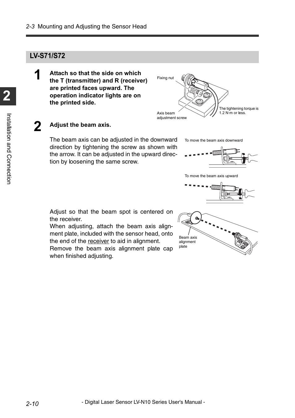 Lv-s71/s72, Lv-s71/s72 -10 | KEYENCE LV-N10 Series User Manual | Page 24 / 112