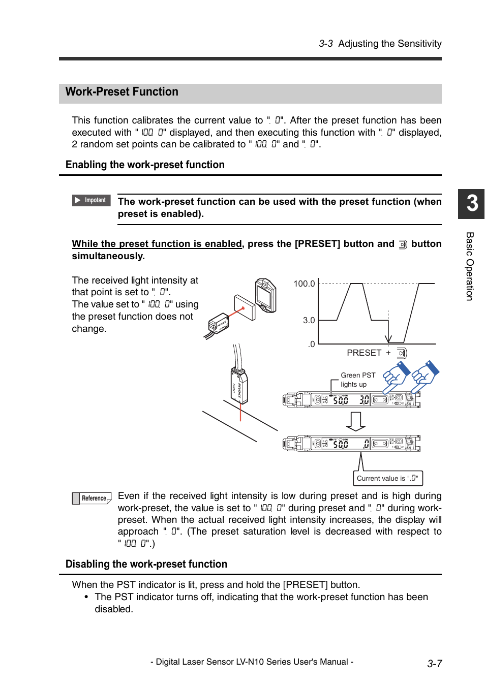 Work-preset function, Work-preset function -7 | KEYENCE LV-N10 Series User Manual | Page 31 / 112