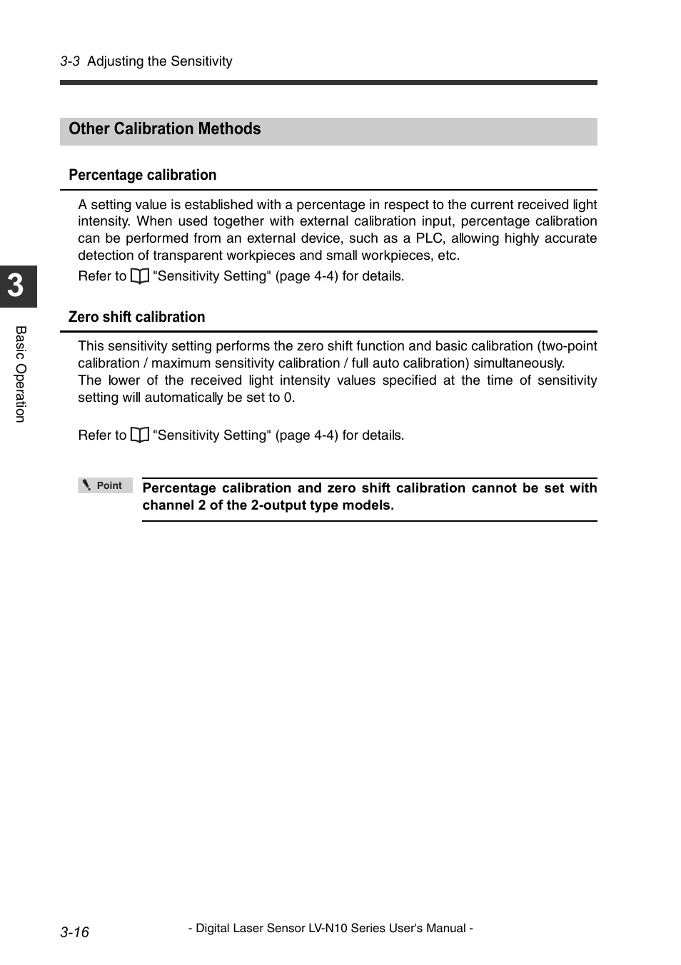 Other calibration methods, Other calibration methods -16 | KEYENCE LV-N10 Series User Manual | Page 40 / 112