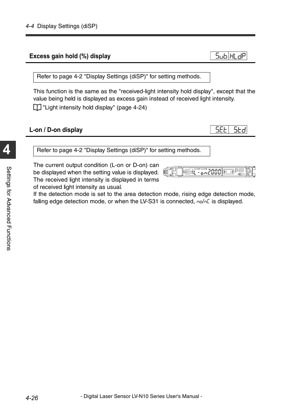 Excess gain hold (%) | KEYENCE LV-N10 Series User Manual | Page 74 / 112