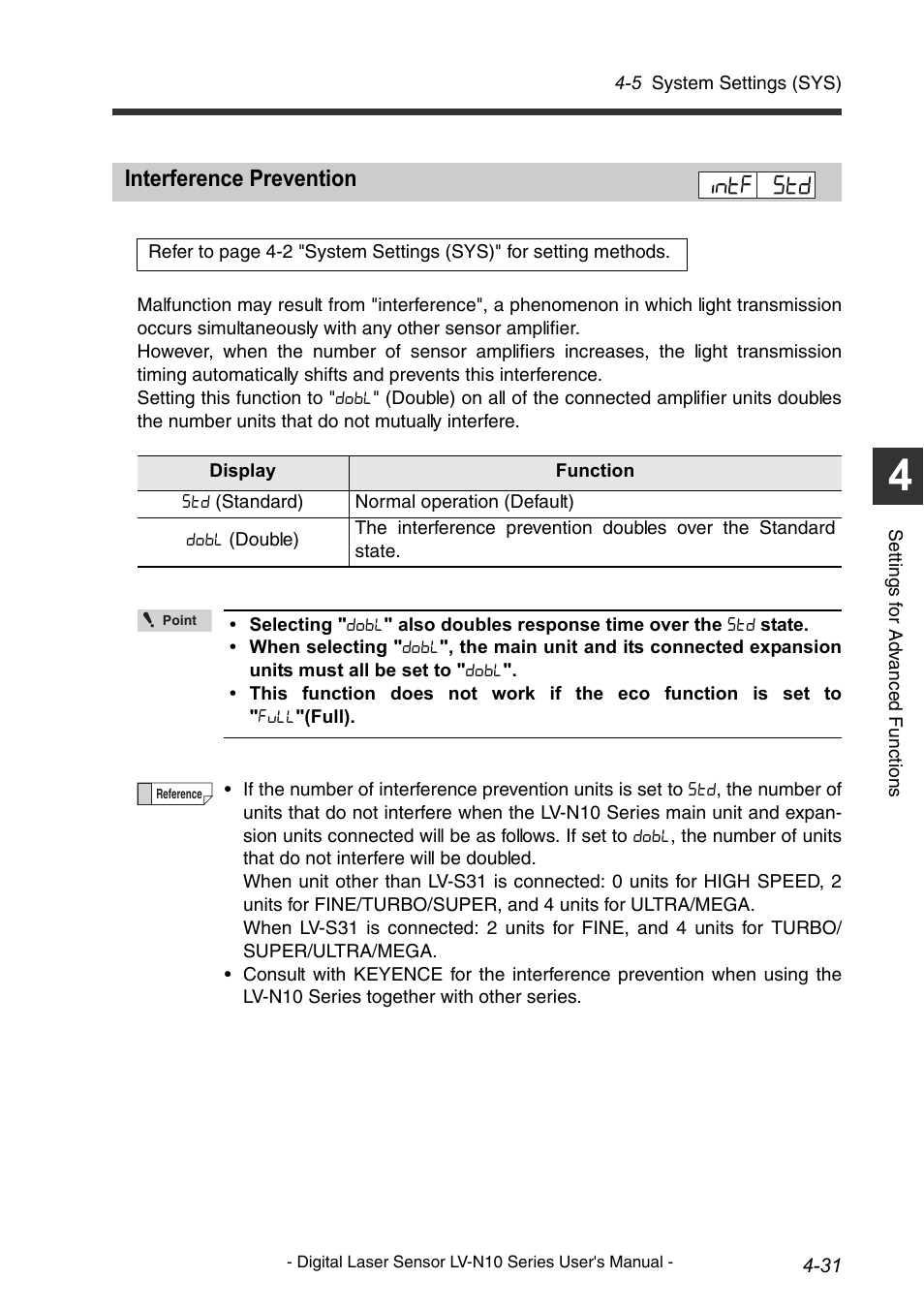 Interference prevention, Interference prevention -31 | KEYENCE LV-N10 Series User Manual | Page 79 / 112