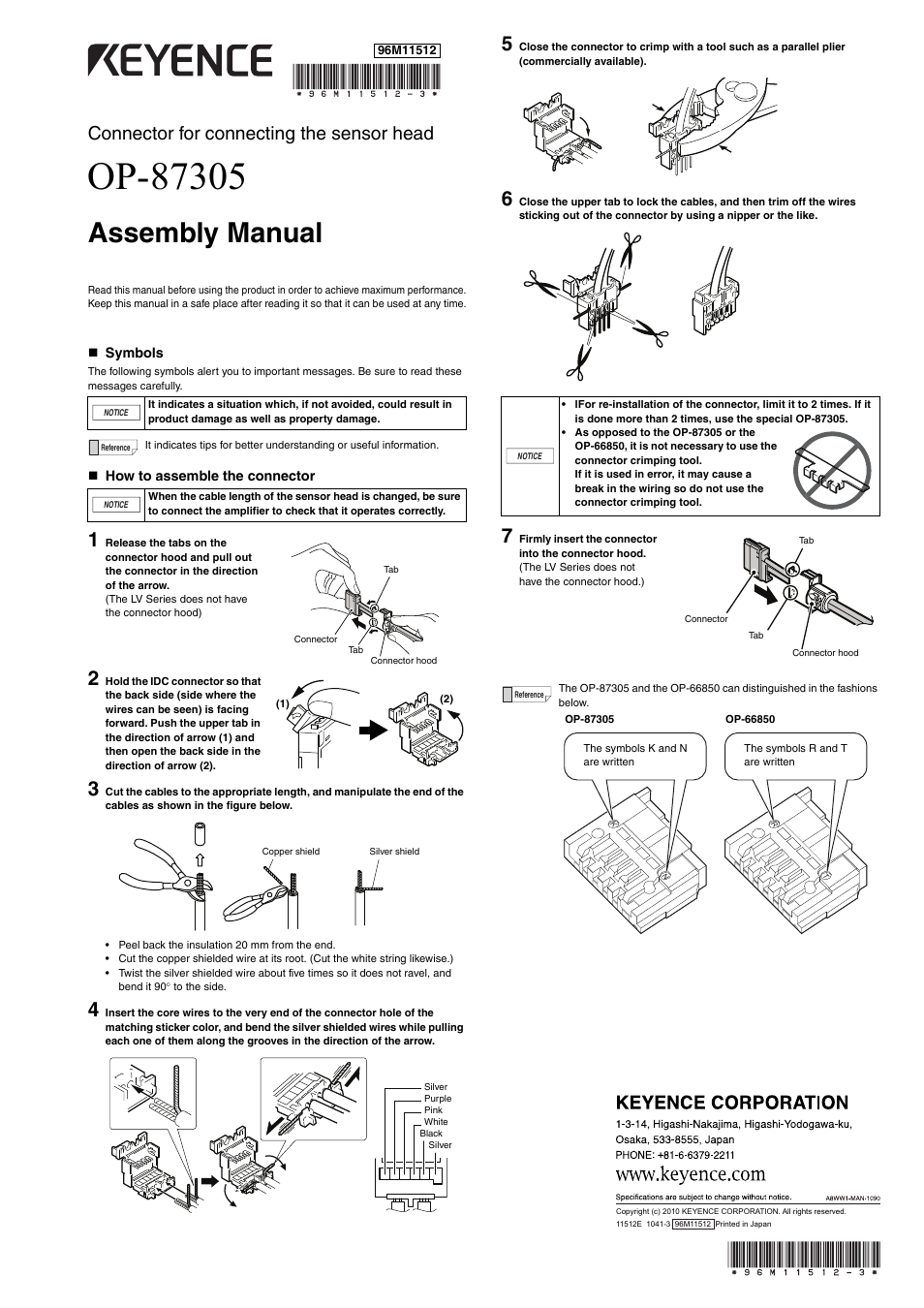 KEYENCE OP-87305 User Manual | 1 page