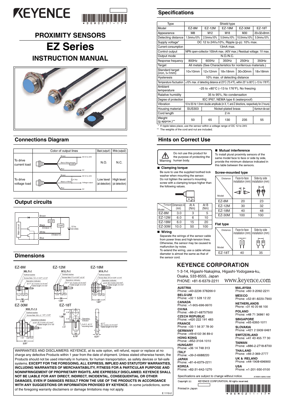 KEYENCE EZ Series User Manual | 1 page