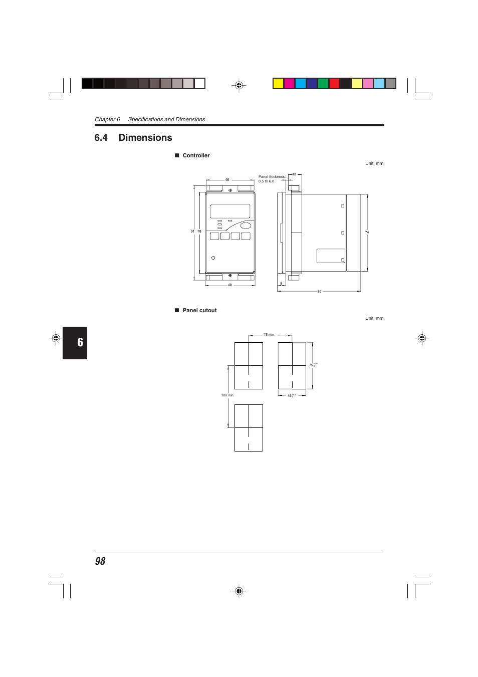 4 dimensions | KEYENCE EX-V Series User Manual | Page 108 / 120