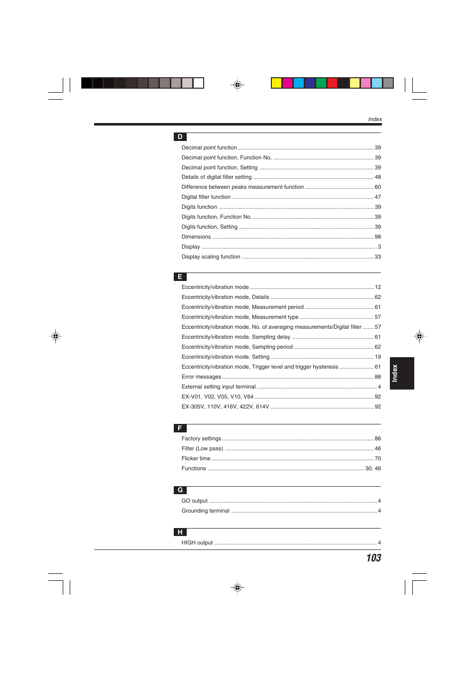 KEYENCE EX-V Series User Manual | Page 113 / 120