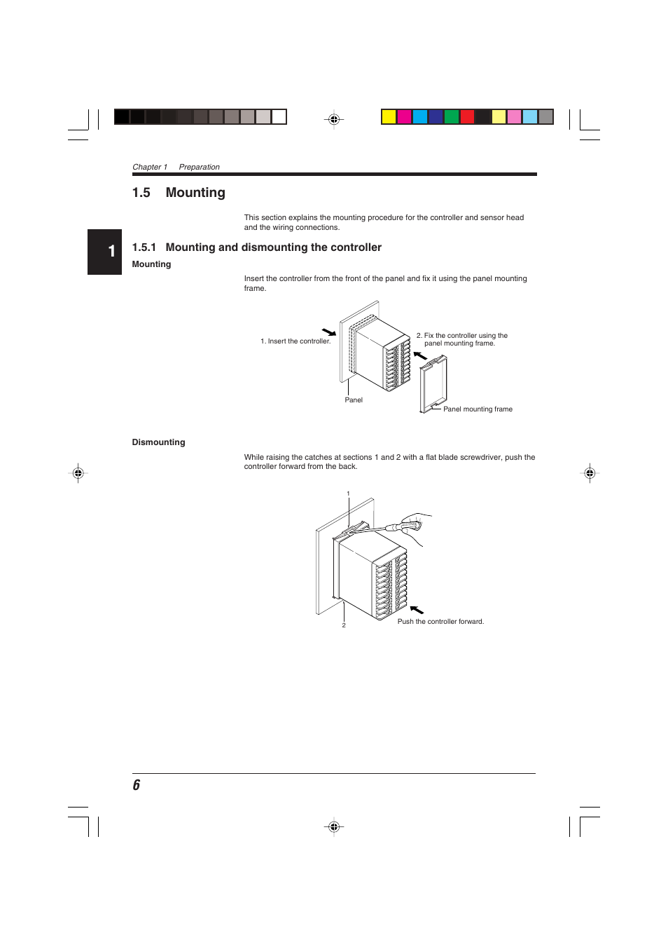 5 mounting, 1 mounting and dismounting the controller | KEYENCE EX-V Series User Manual | Page 16 / 120