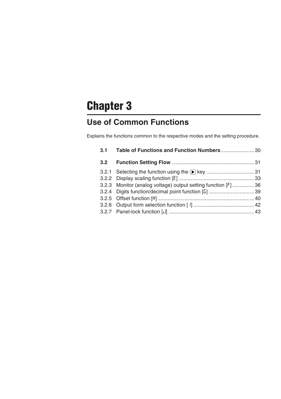 Chapter 3 use of common functions, Chapter 3, Use of common functions | KEYENCE EX-V Series User Manual | Page 39 / 120