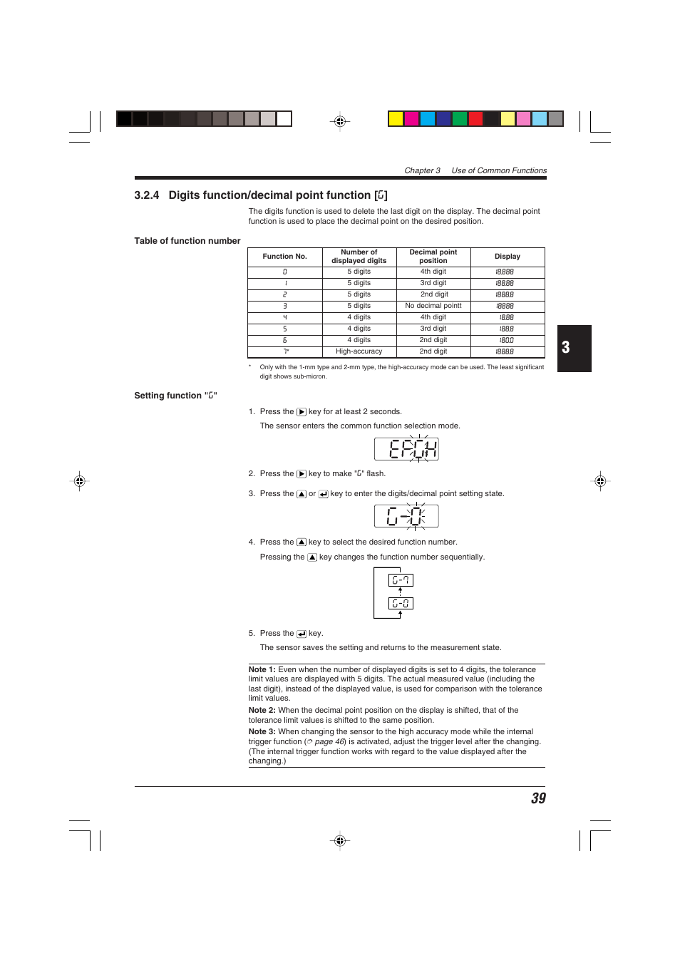 4 digits function/decimal point function [g, 4 digits function/decimal point function [ g | KEYENCE EX-V Series User Manual | Page 49 / 120