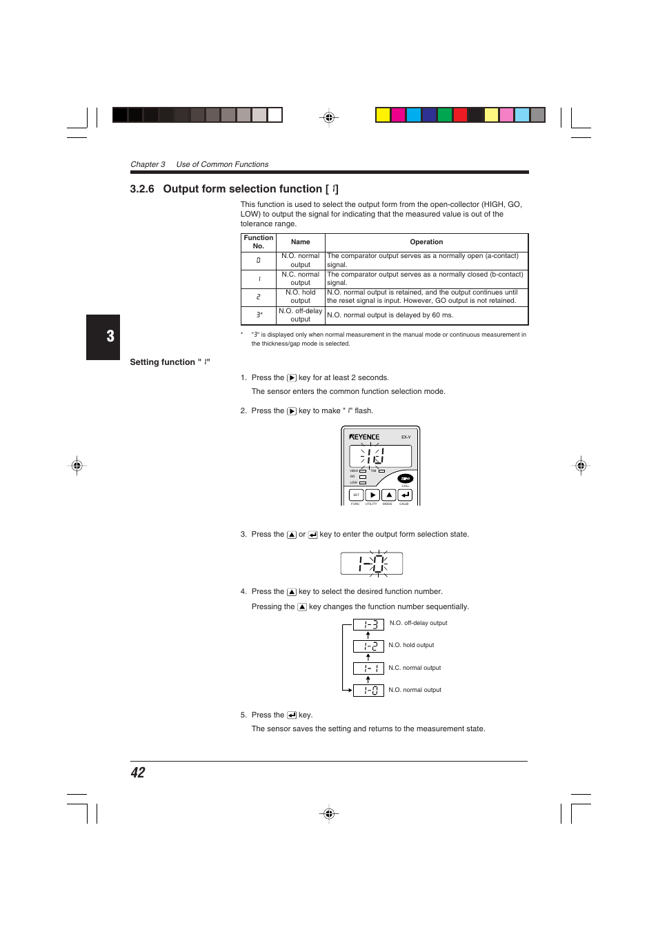 6 output form selection function [i, 6 output form selection function [ i | KEYENCE EX-V Series User Manual | Page 52 / 120