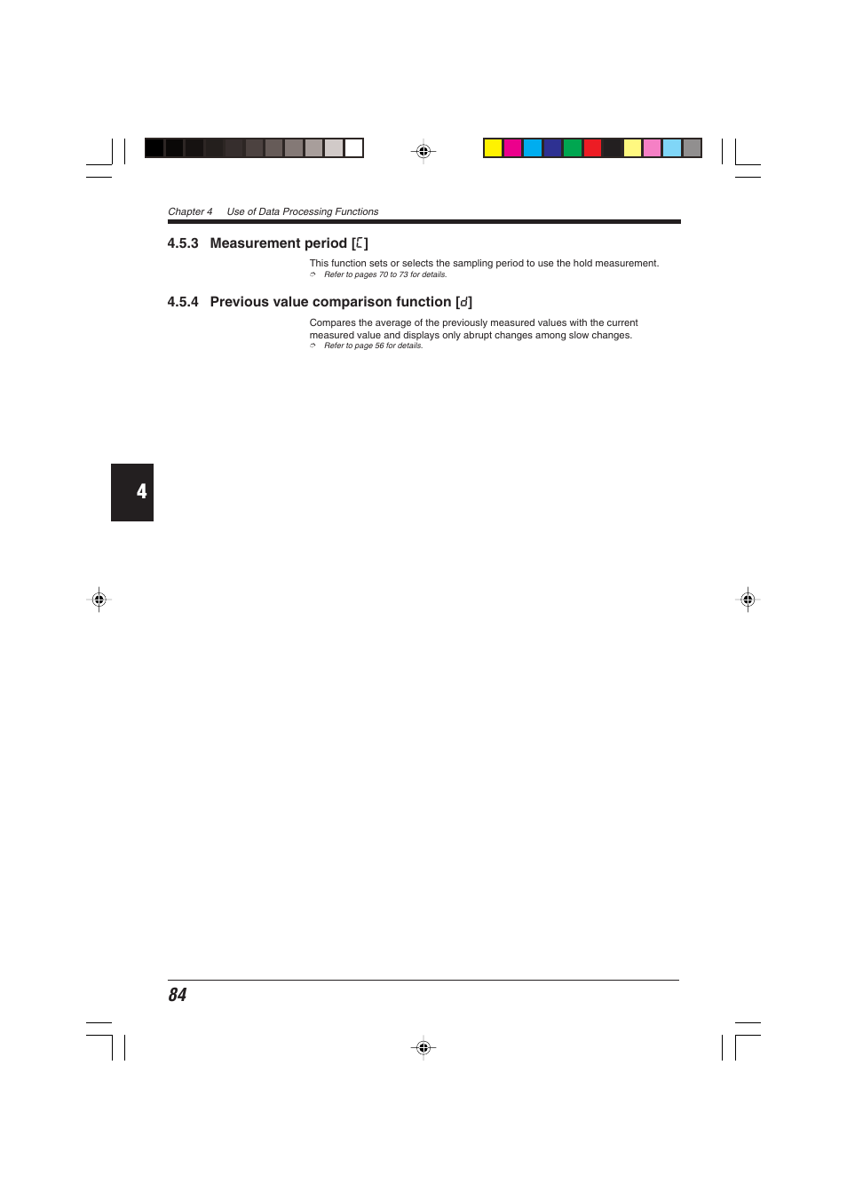 3 measurement period [c, 4 previous value comparison function [d | KEYENCE EX-V Series User Manual | Page 94 / 120