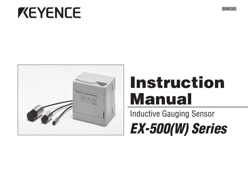 KEYENCE EX-500(W) Series User Manual | 16 pages