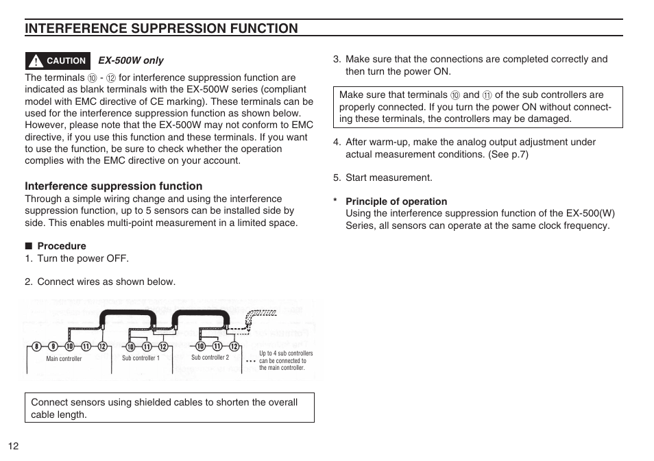 Interference suppression function | KEYENCE EX-500(W) Series User Manual | Page 12 / 16