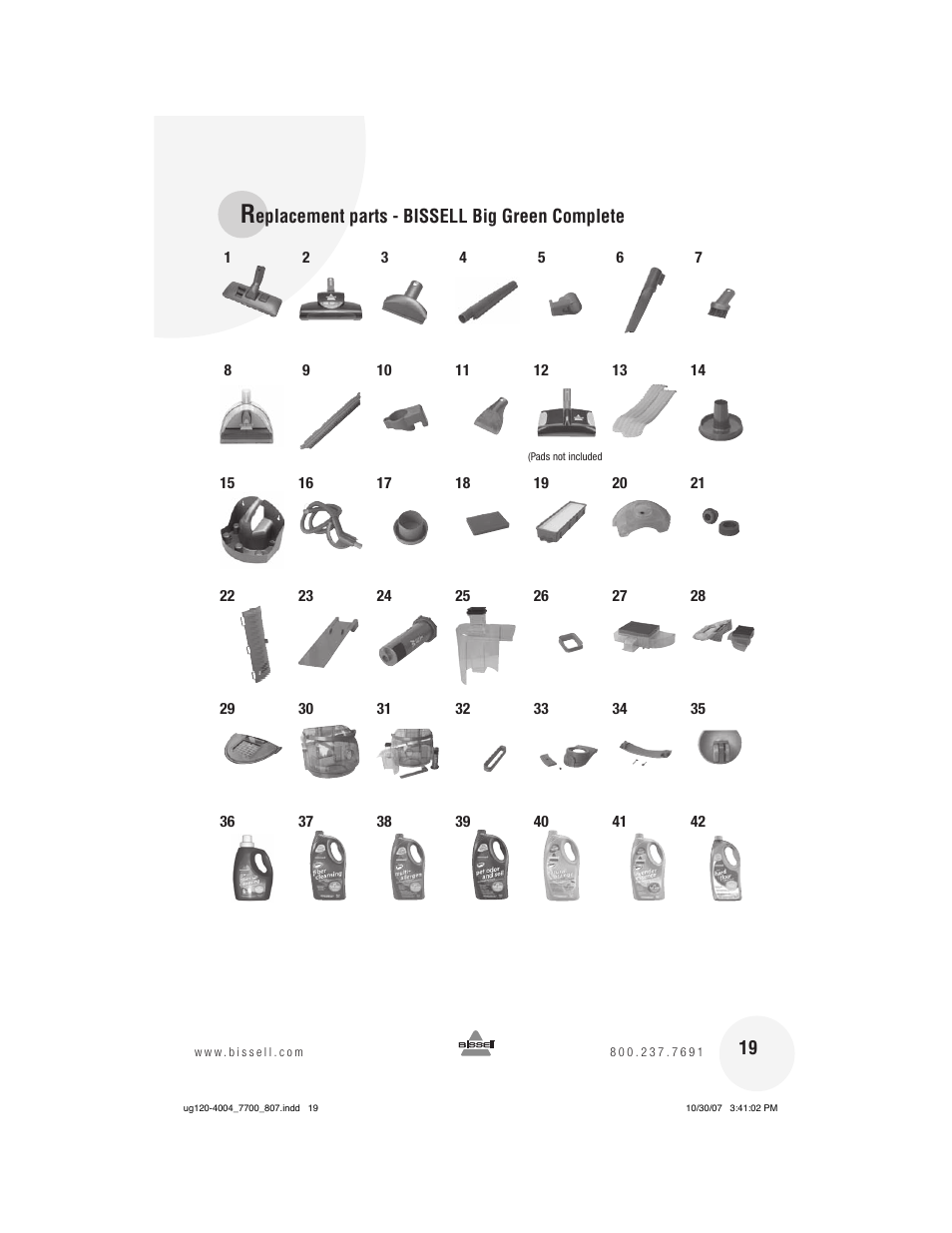 Bissell 7700 User Manual | Page 19 / 20