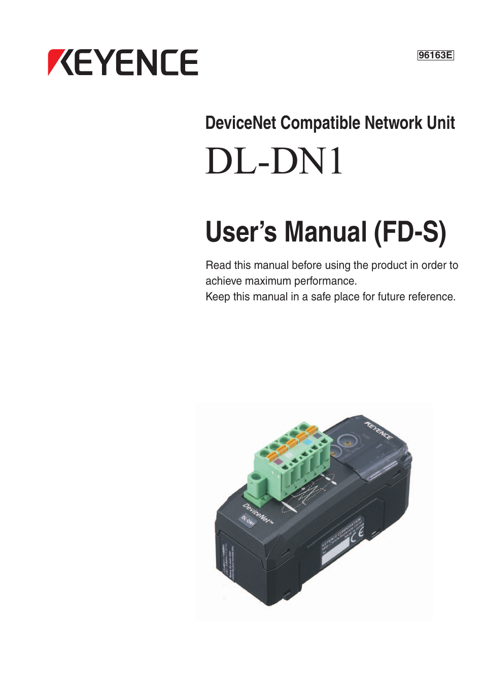 KEYENCE DL-DN1 User Manual | 74 pages