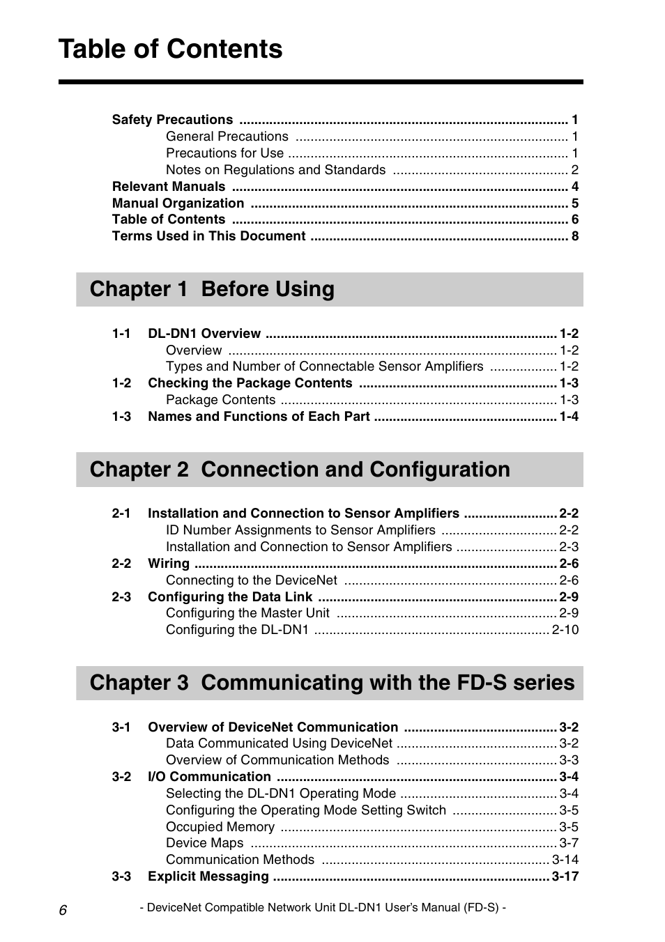 KEYENCE DL-DN1 User Manual | Page 8 / 74
