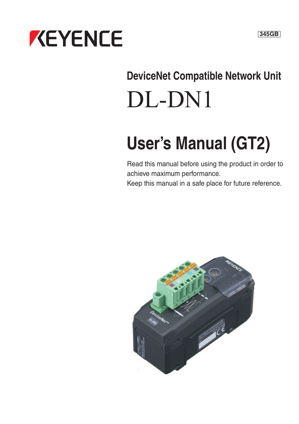 KEYENCE DL-DN1 User Manual | 82 pages