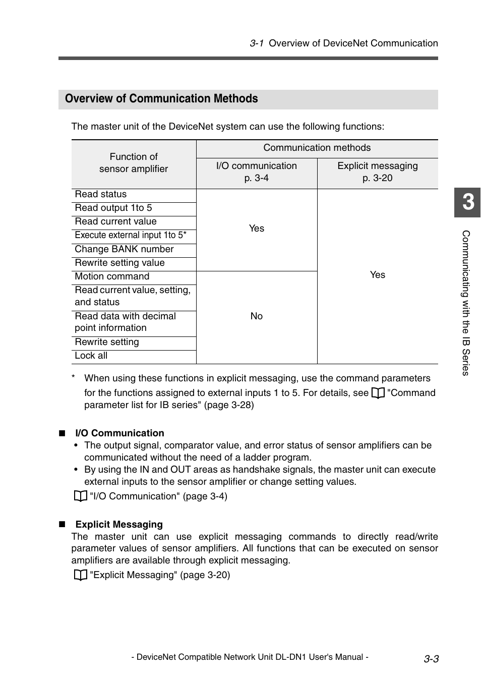 Overview of communication methods, Overview of communication methods -3 | KEYENCE DL-DN1 User Manual | Page 31 / 84