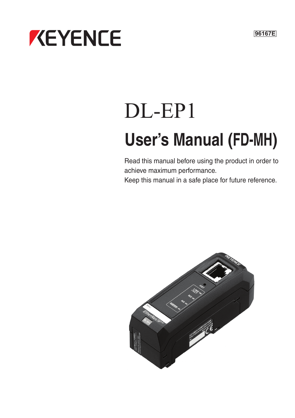 KEYENCE DL-EP1 User Manual | 120 pages