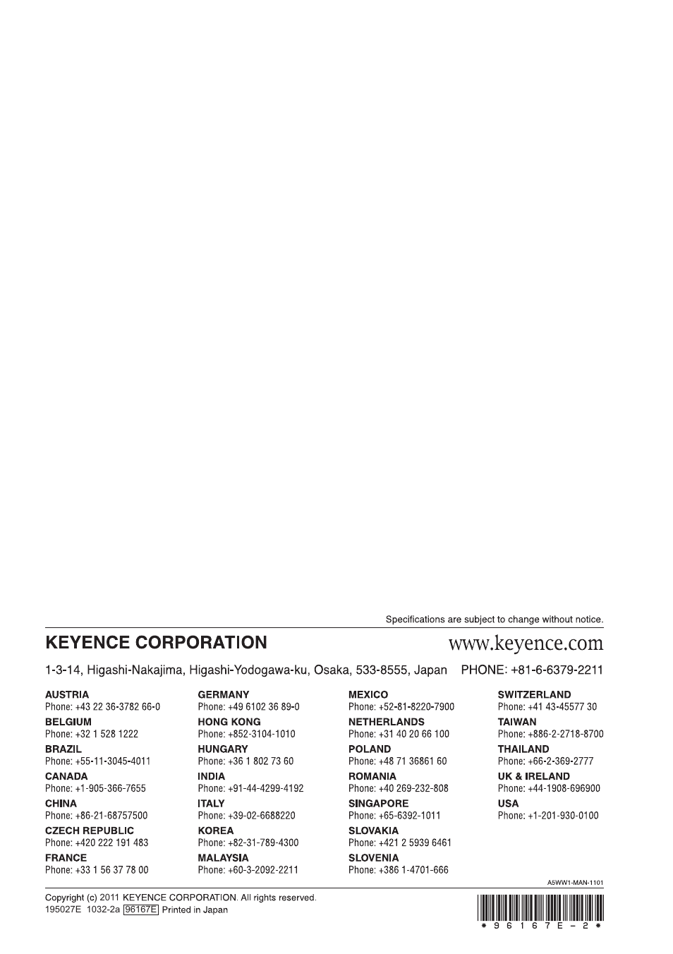 KEYENCE DL-EP1 User Manual | Page 120 / 120