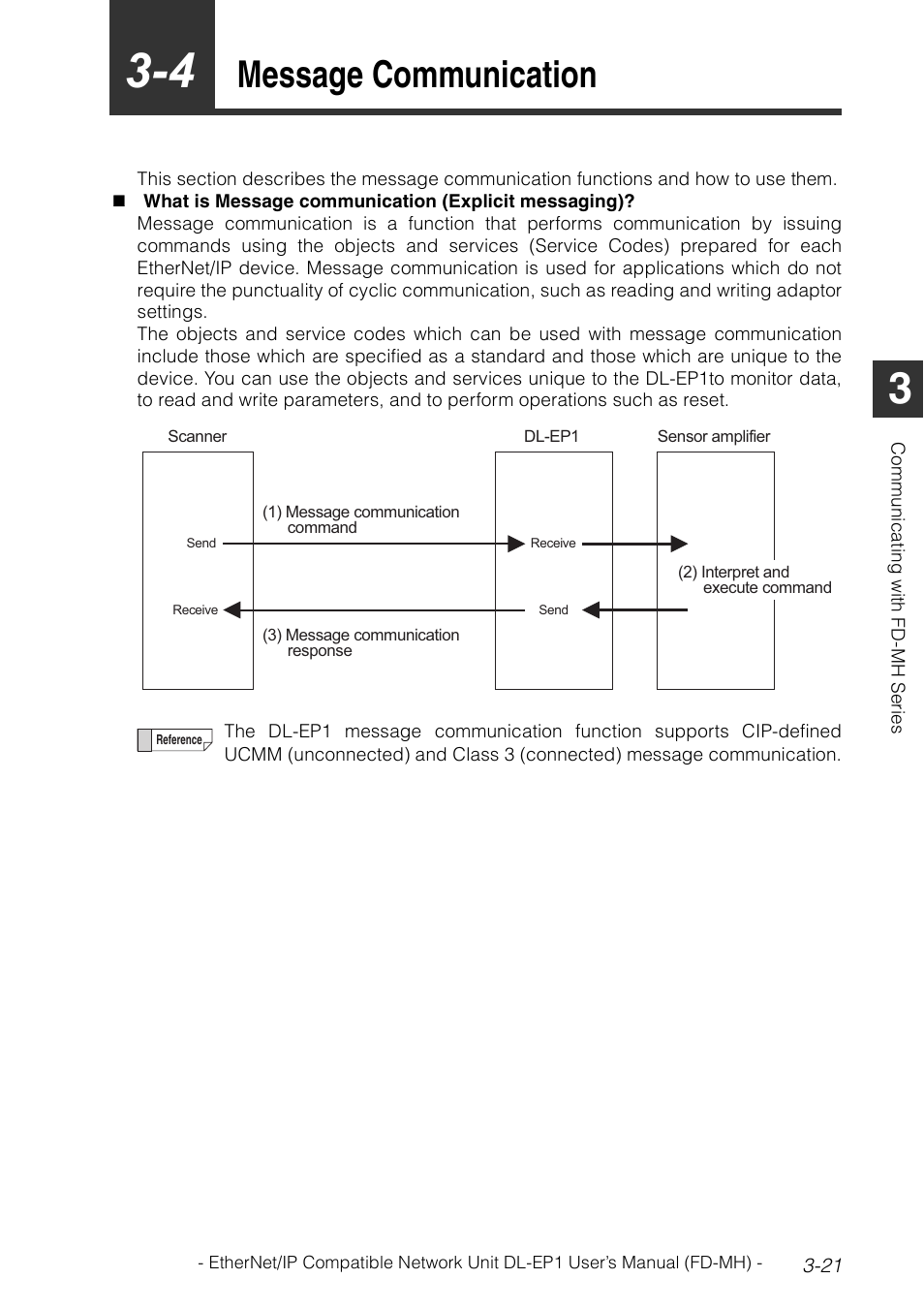 4 message communication, Message communication -21, Message communication | KEYENCE DL-EP1 User Manual | Page 49 / 120
