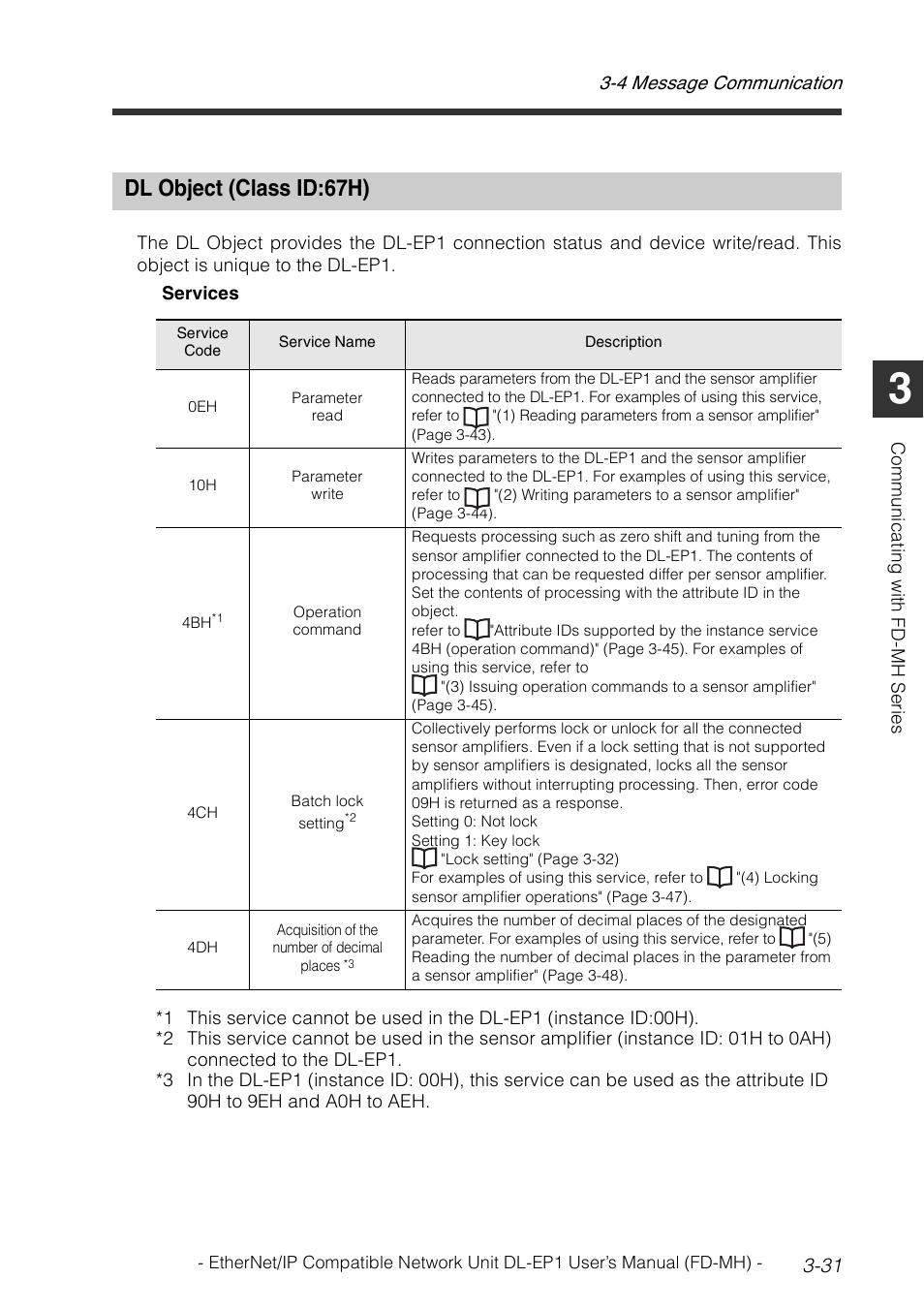 Dl object (class id:67h), Dl object (class id:67h) -31 | KEYENCE DL-EP1 User Manual | Page 59 / 120