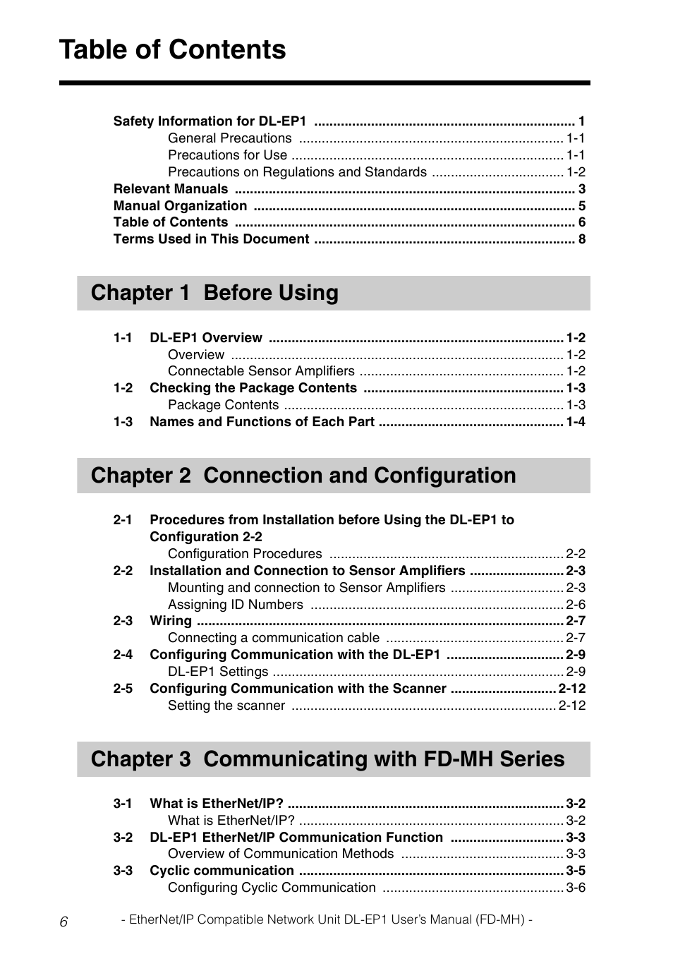 KEYENCE DL-EP1 User Manual | Page 8 / 120