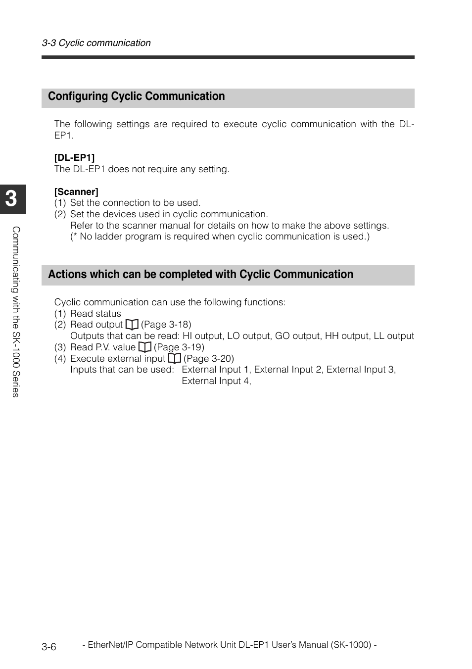 Configuring cyclic communication, Configuring cyclic communication -6 | KEYENCE DL-EP1 User Manual | Page 34 / 126