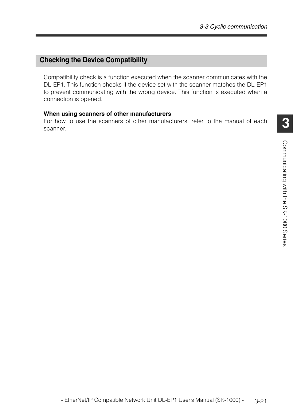 Checking the device compatibility, Checking the device compatibility -21 | KEYENCE DL-EP1 User Manual | Page 49 / 126