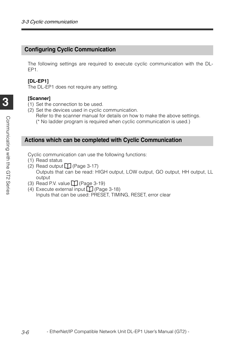 Configuring cyclic communication, Configuring cyclic communication -6 | KEYENCE DL-EP1 User Manual | Page 36 / 128