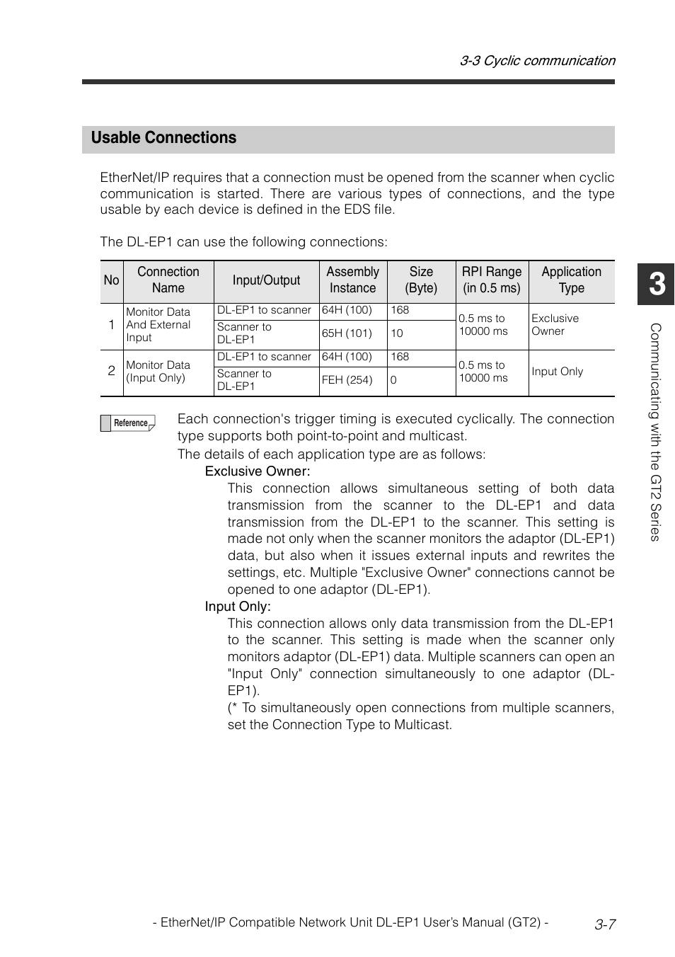 Usable connections, Usable connections -7 | KEYENCE DL-EP1 User Manual | Page 37 / 128