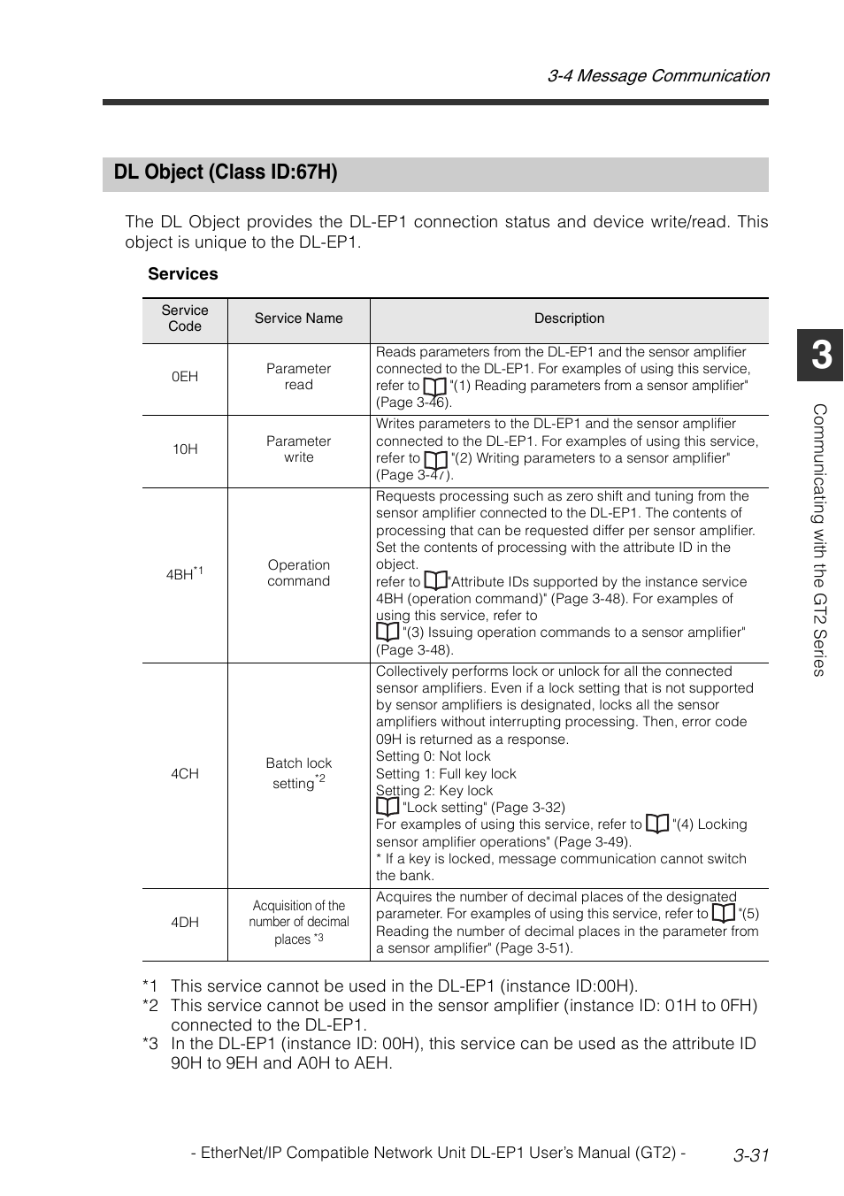 Dl object (class id:67h), Dl object (class id:67h) -31 | KEYENCE DL-EP1 User Manual | Page 61 / 128