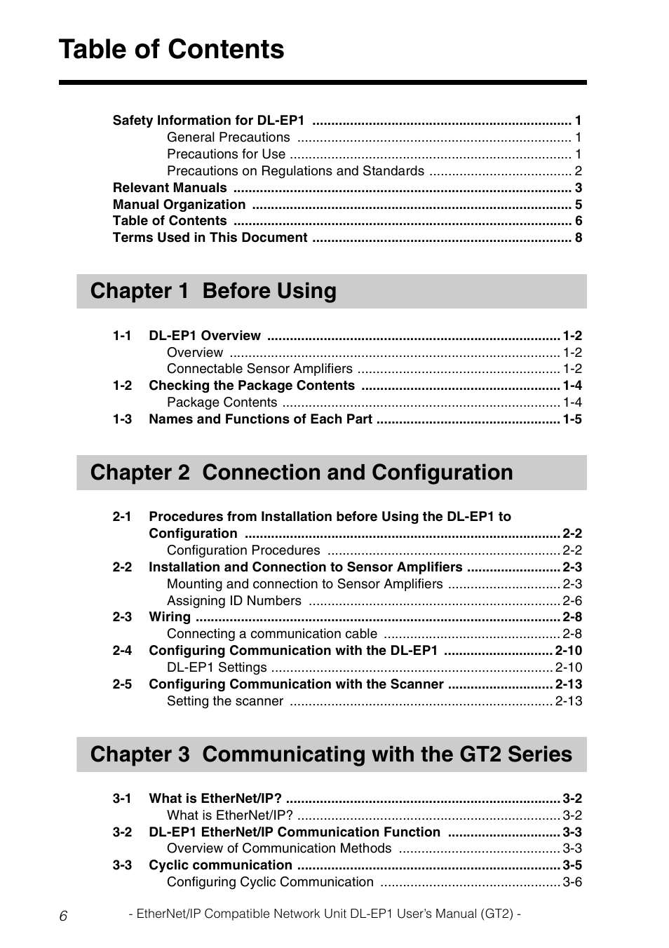 KEYENCE DL-EP1 User Manual | Page 8 / 128