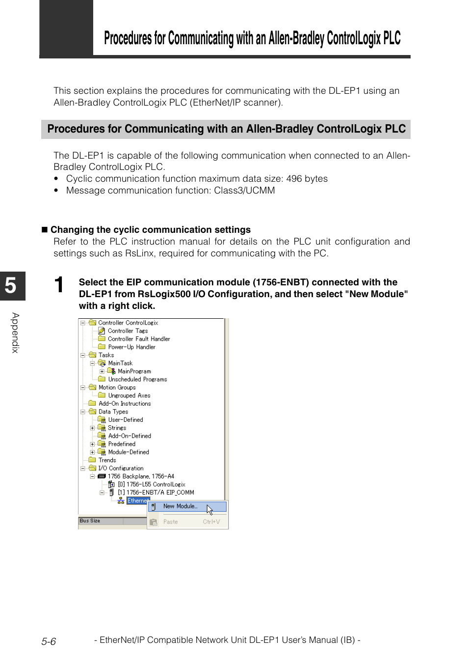 Procedures for communicating with an allen-bradley | KEYENCE DL-EP1 User Manual | Page 100 / 134