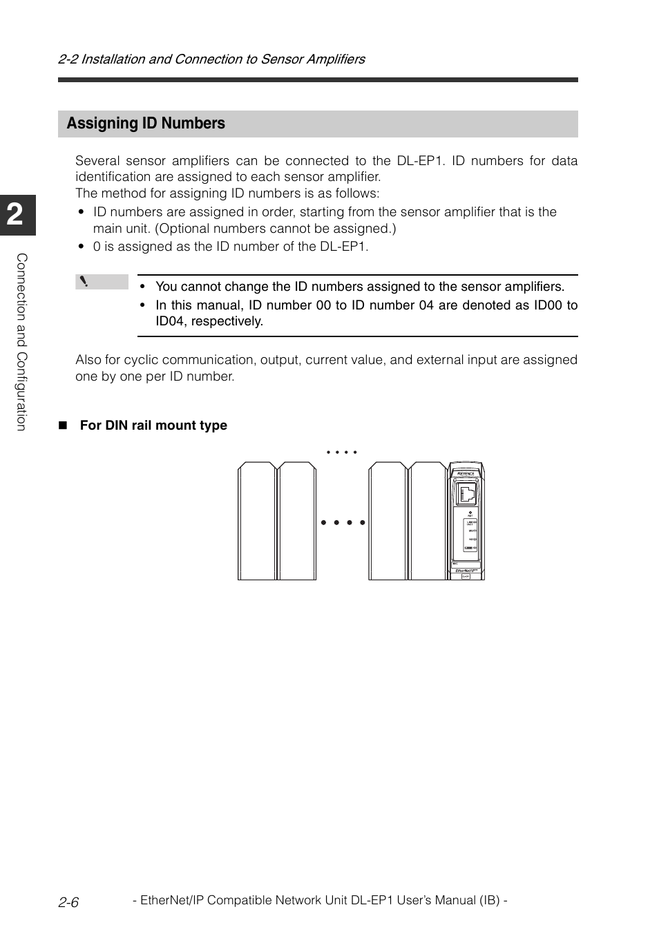 Assigning id numbers, Assigning id numbers -6 | KEYENCE DL-EP1 User Manual | Page 22 / 134