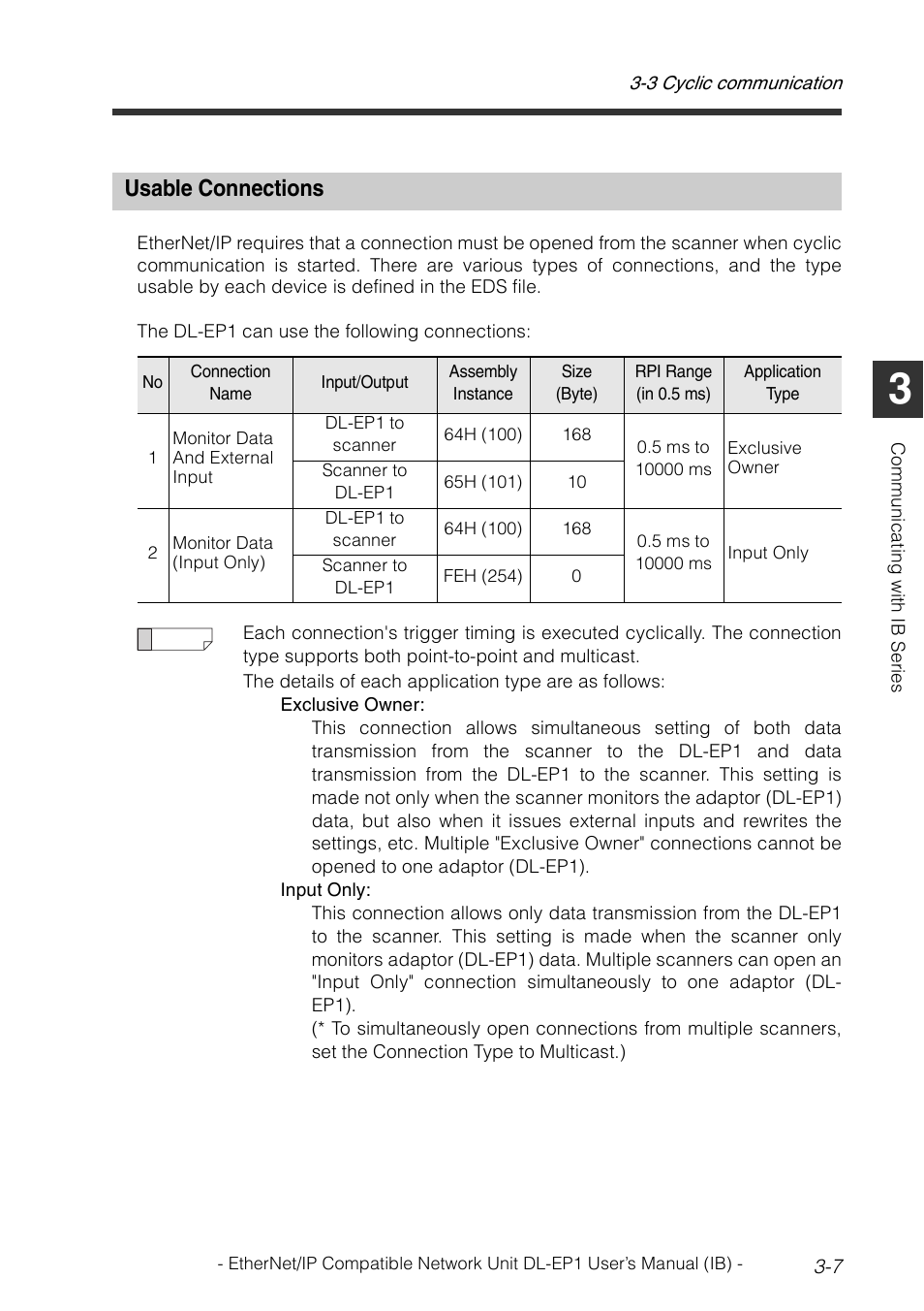 Usable connections, Usable connections -7 | KEYENCE DL-EP1 User Manual | Page 37 / 134