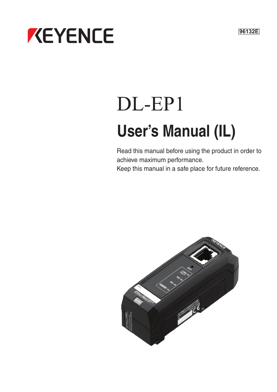 KEYENCE DL-EP1 User Manual | 132 pages