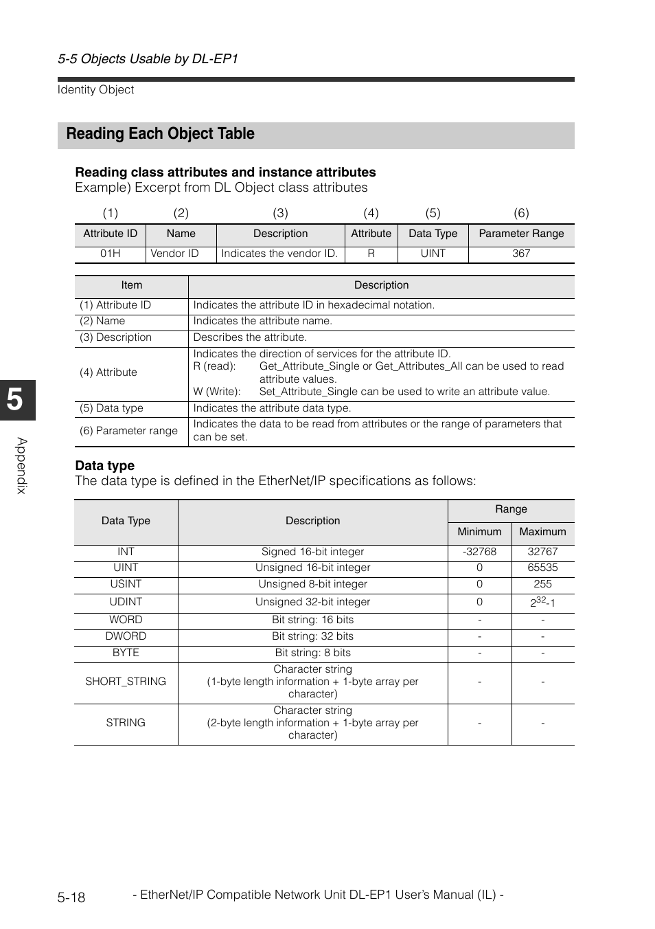 Reading each object table, Reading each object table -18 | KEYENCE DL-EP1 User Manual | Page 110 / 132