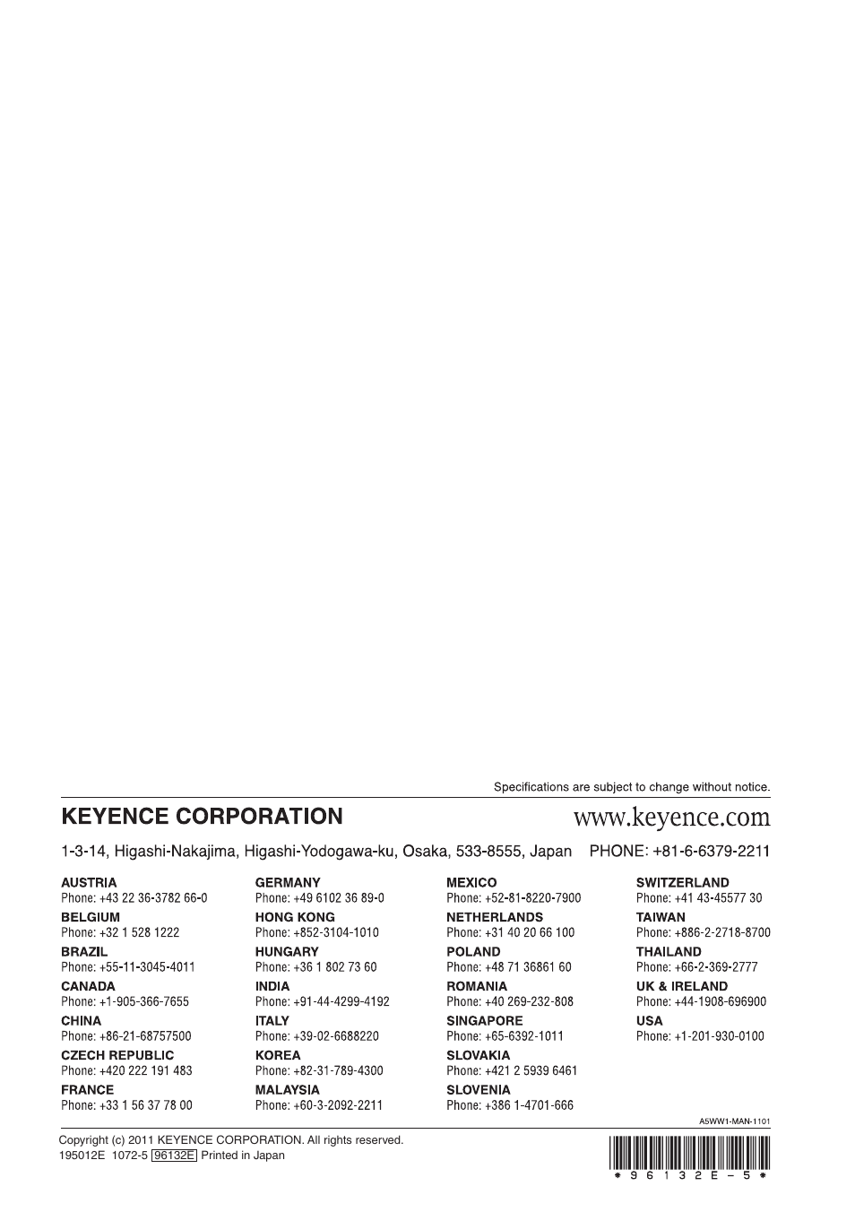 KEYENCE DL-EP1 User Manual | Page 132 / 132