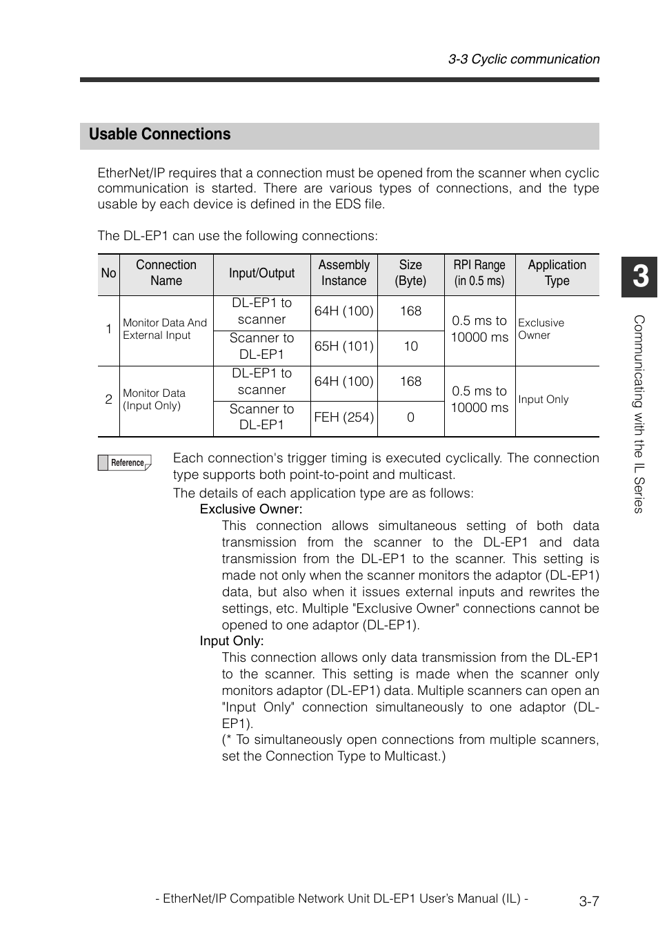 Usable connections, Usable connections -7 | KEYENCE DL-EP1 User Manual | Page 37 / 132