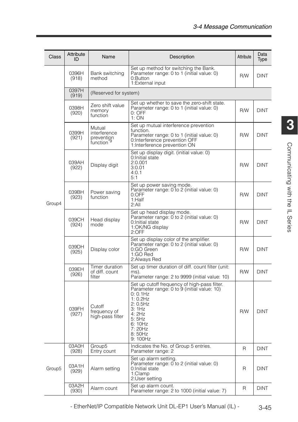 4 message communication, Communi cat in g wit h the il seri es | KEYENCE DL-EP1 User Manual | Page 75 / 132