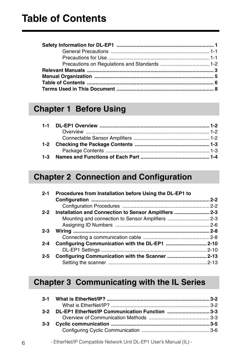 KEYENCE DL-EP1 User Manual | Page 8 / 132