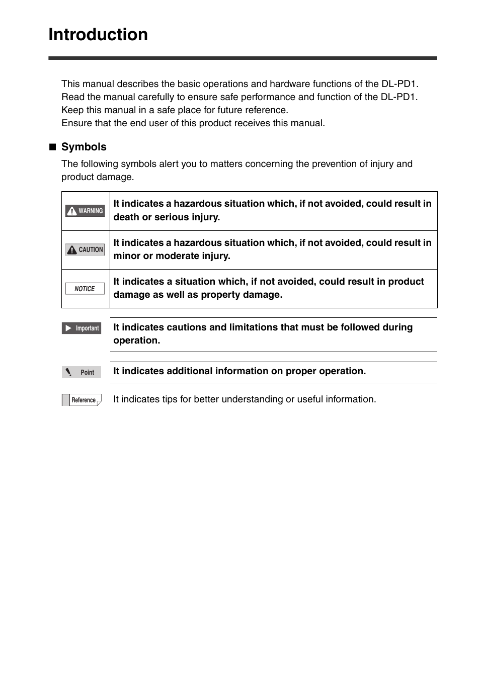 Introduction | KEYENCE DL-PD1 User Manual | Page 2 / 68