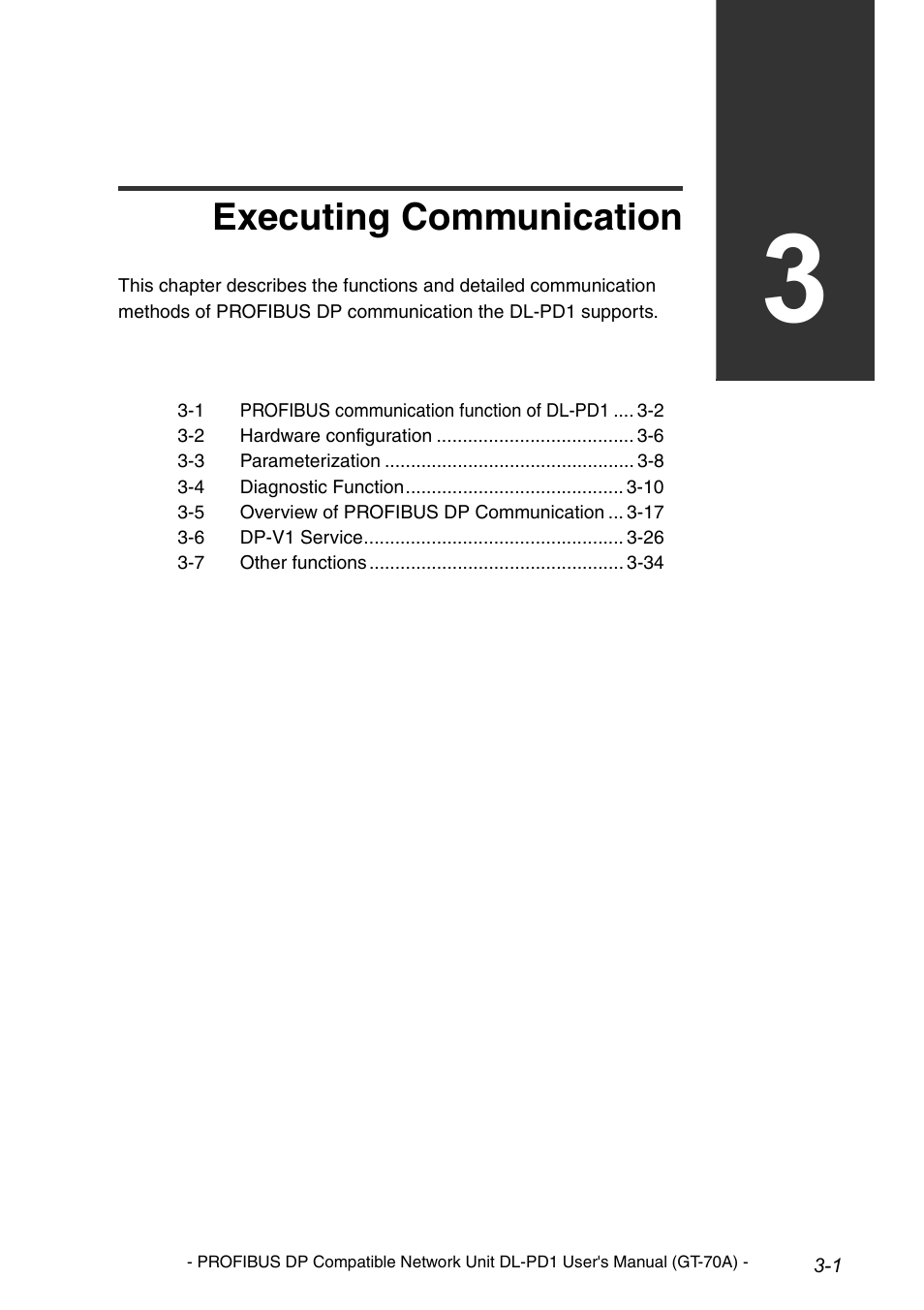 3 executing communication, Technical data -7, Executing communication | KEYENCE DL-PD1 User Manual | Page 23 / 68