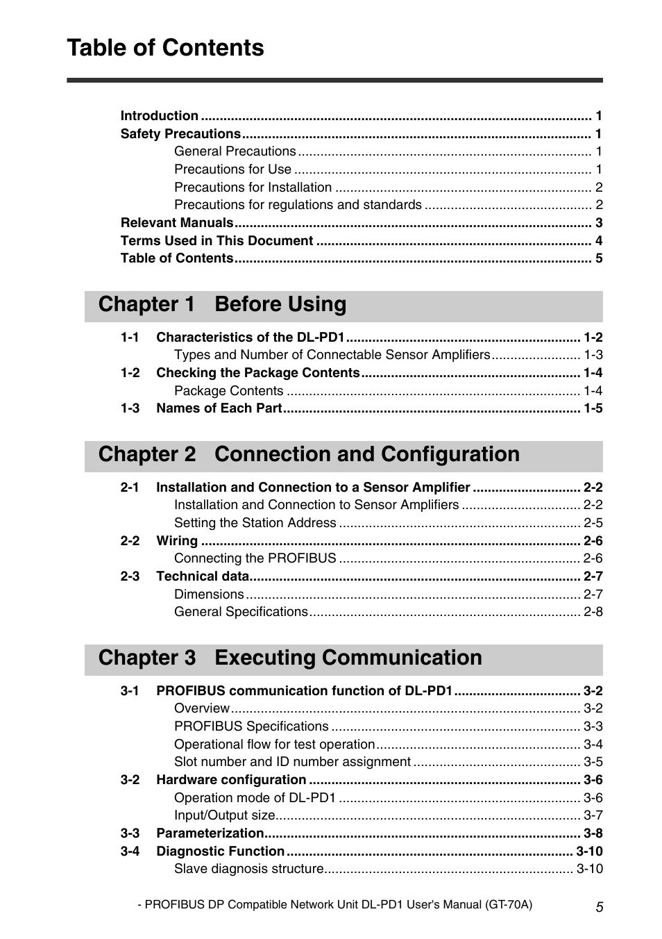 KEYENCE DL-PD1 User Manual | Page 7 / 68