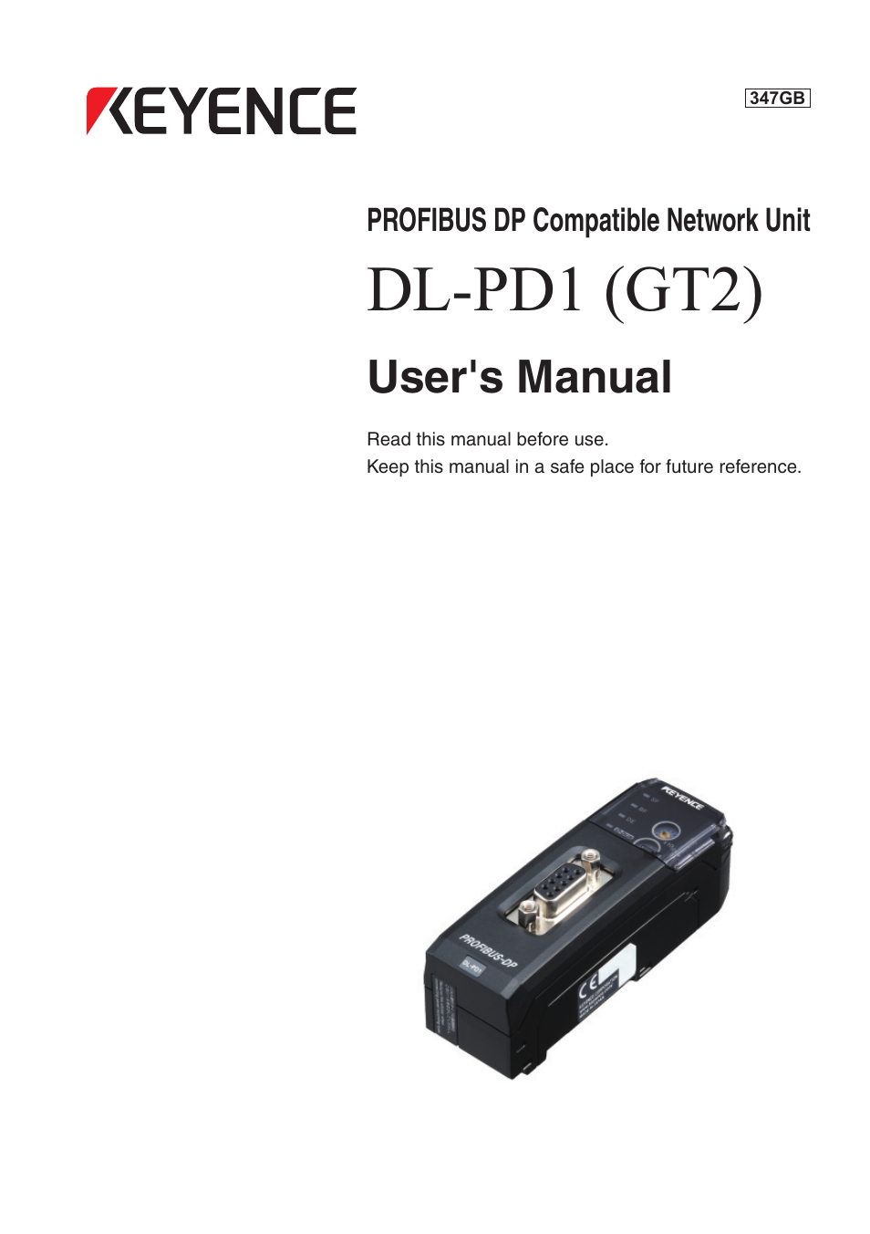 KEYENCE DL-PD1 User Manual | 72 pages